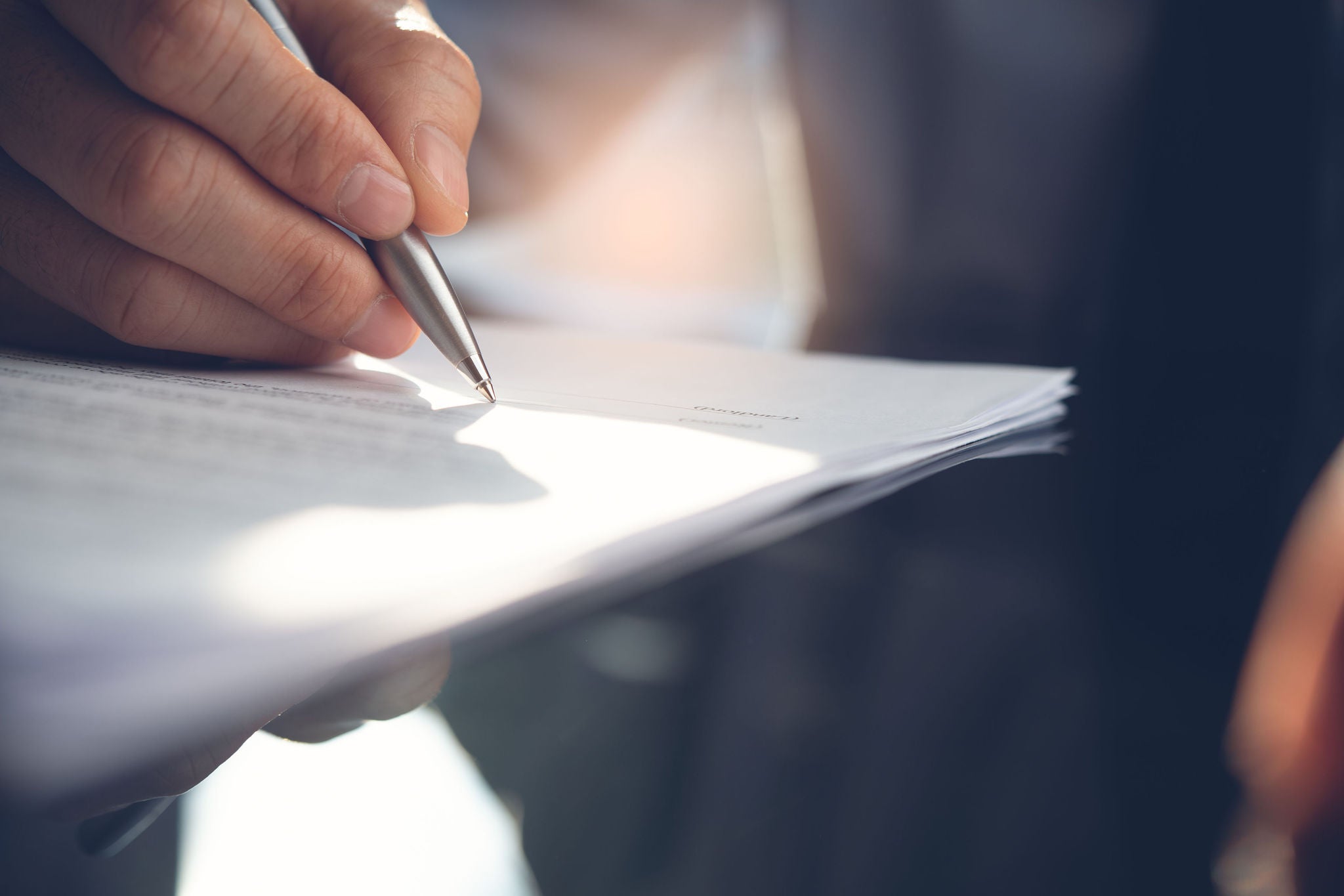 Signing contract
