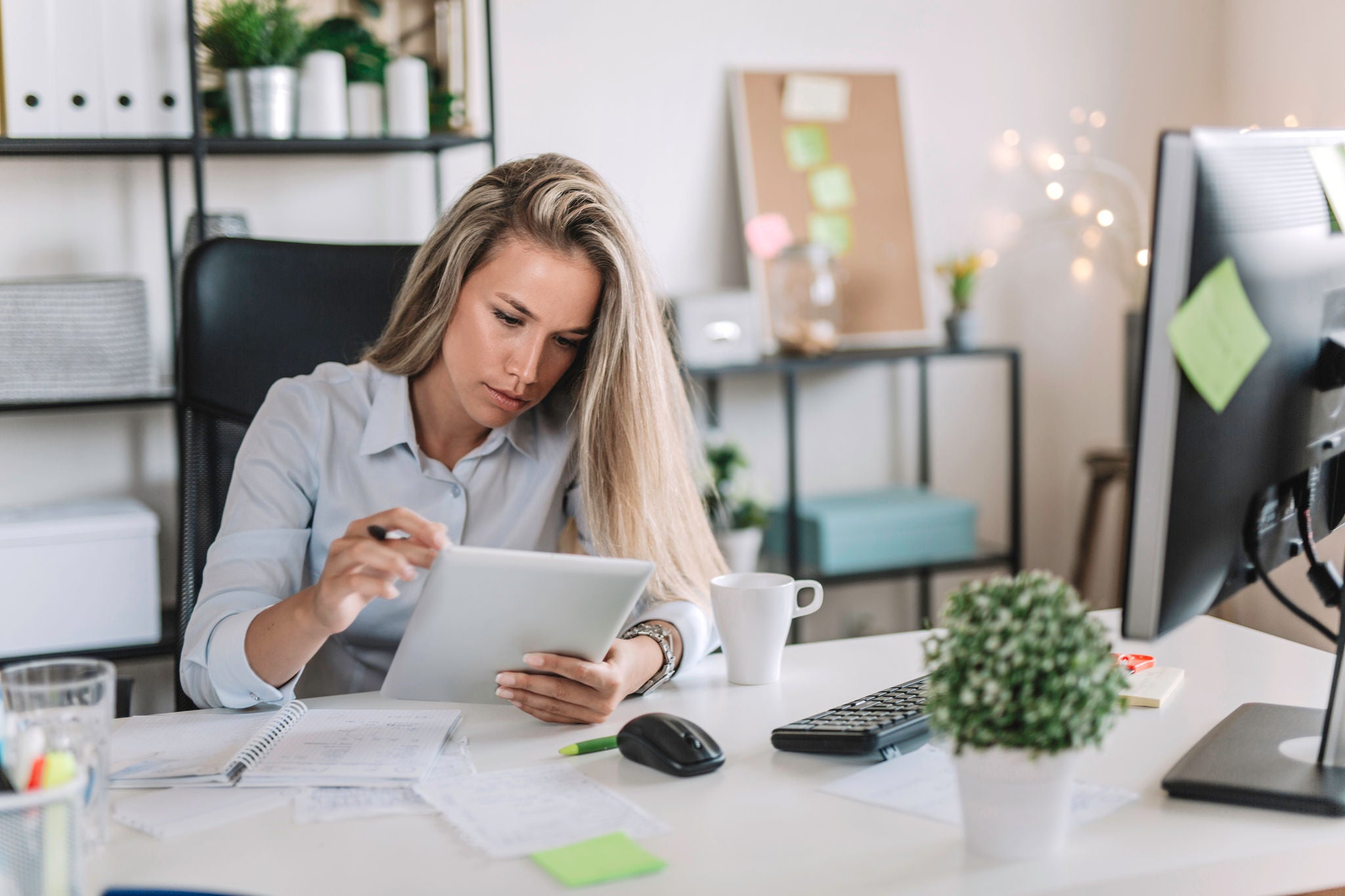 Young businesswoman in office
